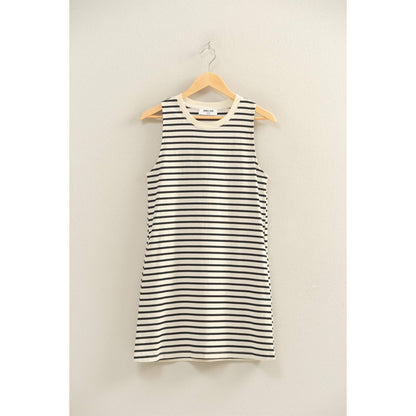 Striped Sleeveless Mini Dress