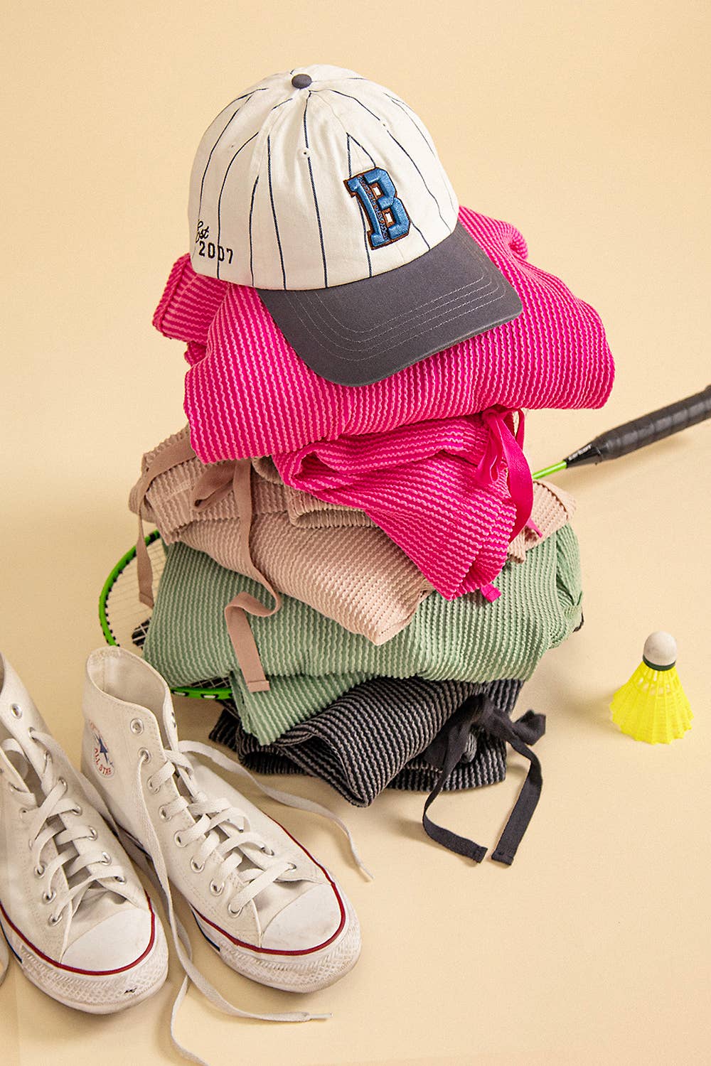 NT12686SET-Ribbed Knit Comfy Top & Shorts Set