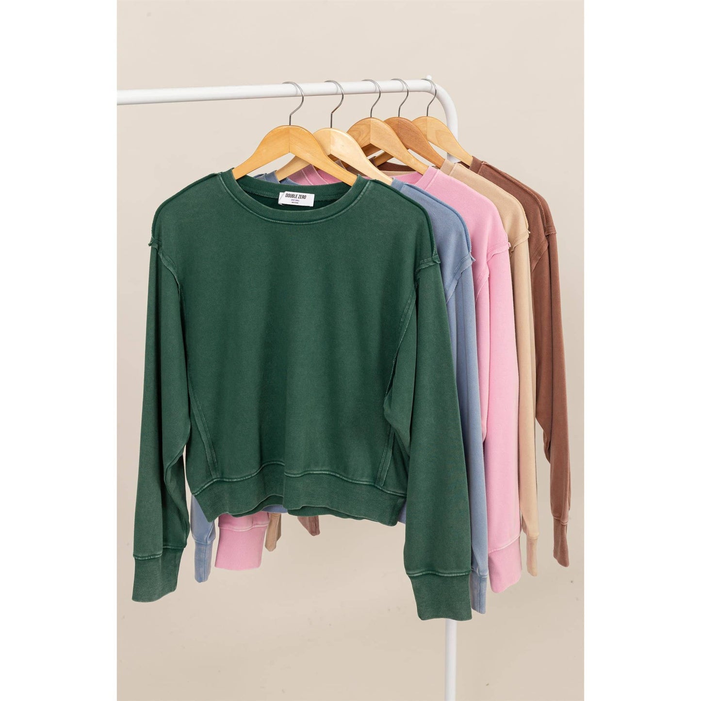 -Drop Shoulders Crewneck Sweatshirt