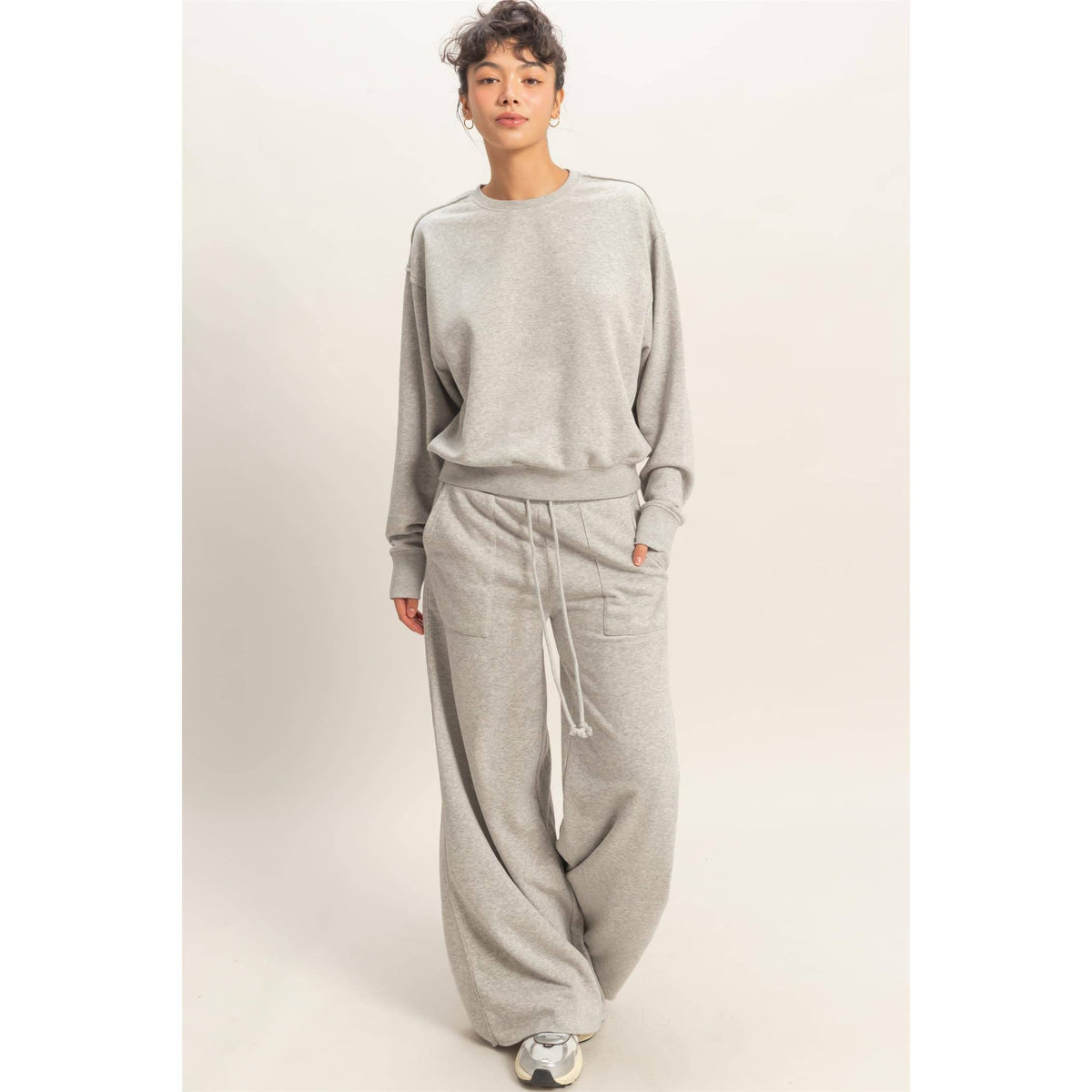 Raw Edge Detail Burnout Sweatshirt