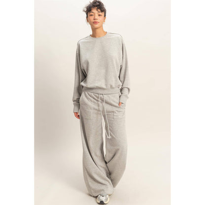 Raw Edge Detail Burnout Sweatshirt