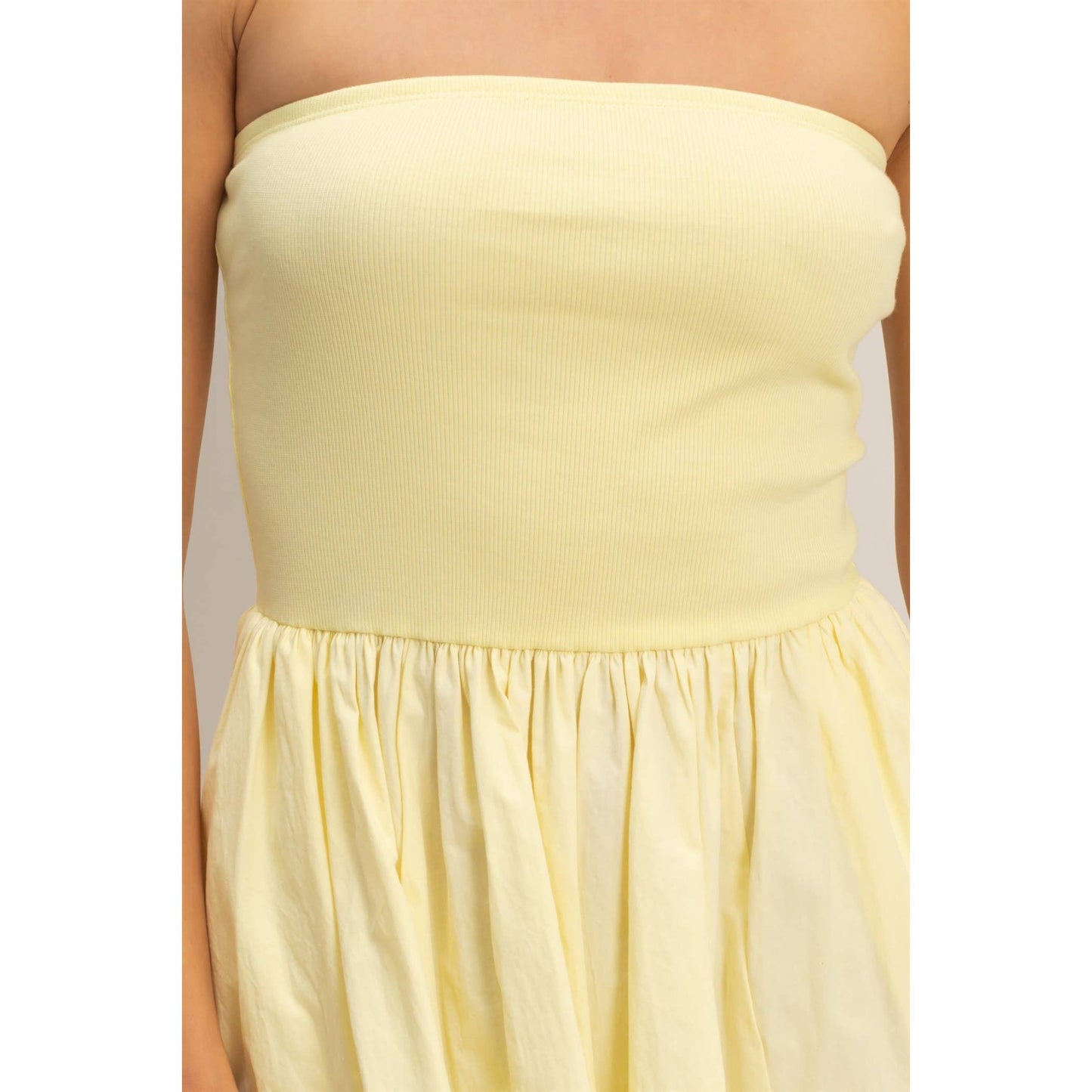 Strapless Flowy Mini Dress