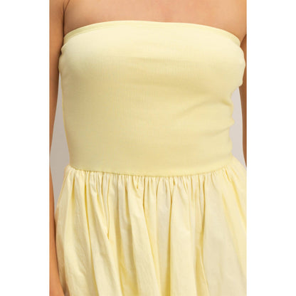 Strapless Flowy Mini Dress
