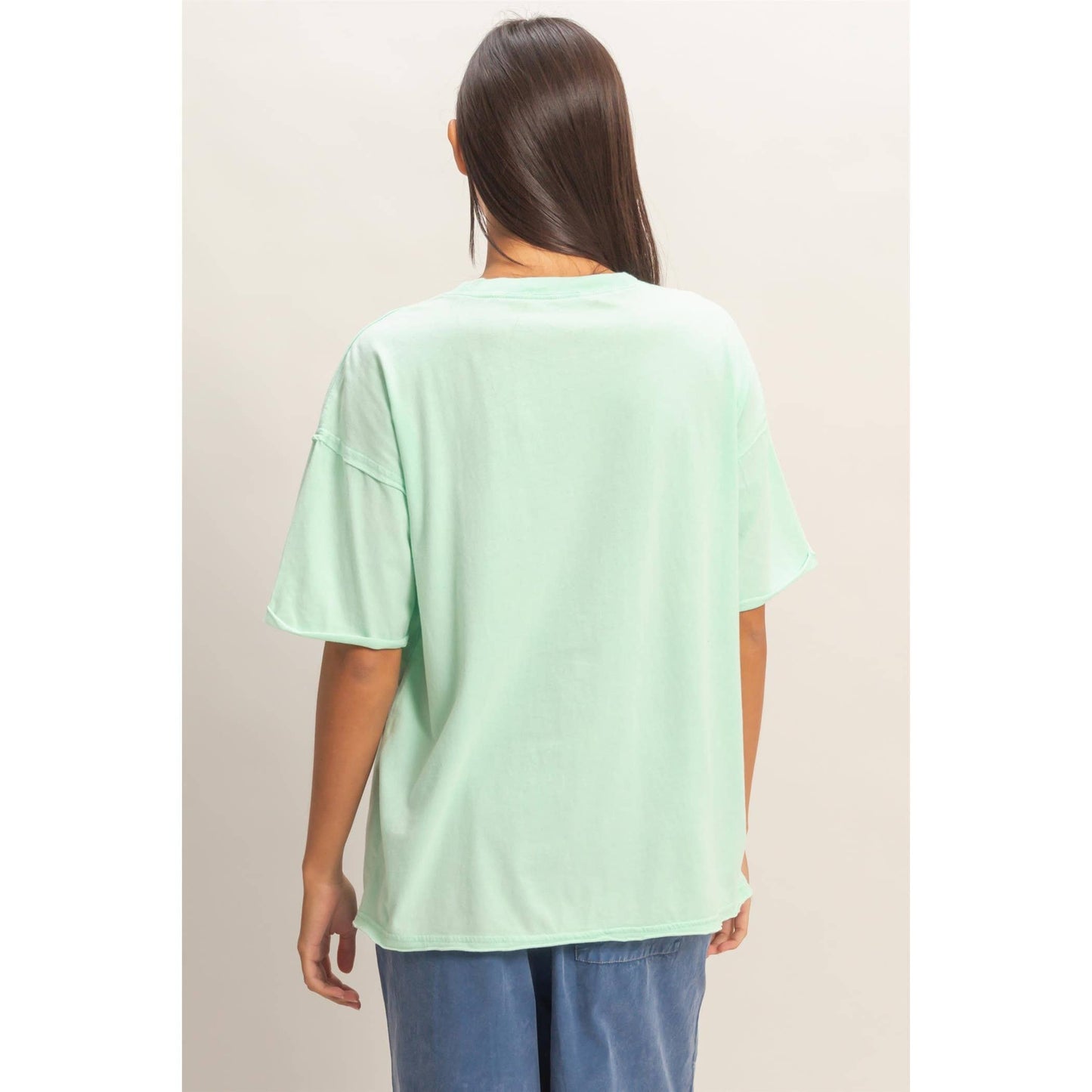 Washed Pocket Crew Neck T-Shirt