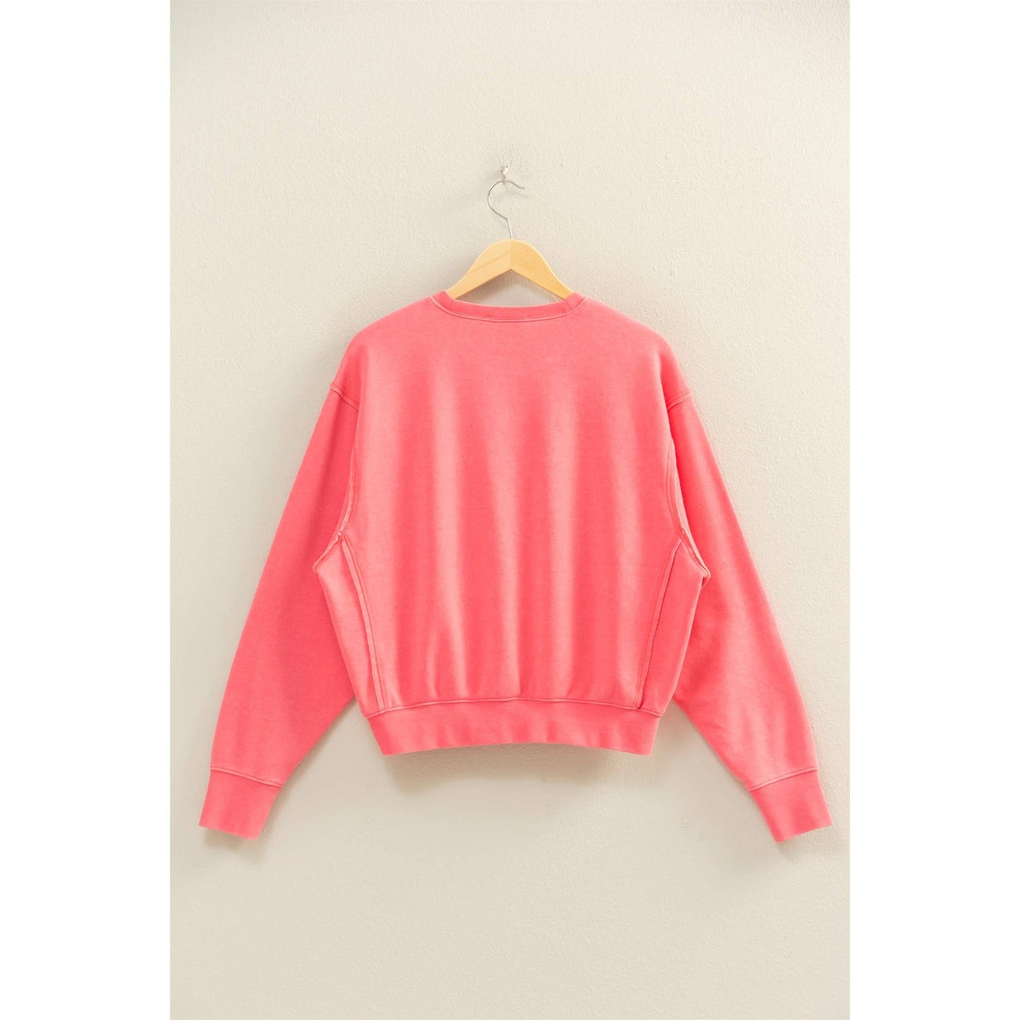 Raw Edge Detail Burnout Sweatshirt