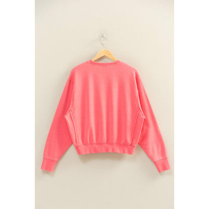 Raw Edge Detail Burnout Sweatshirt
