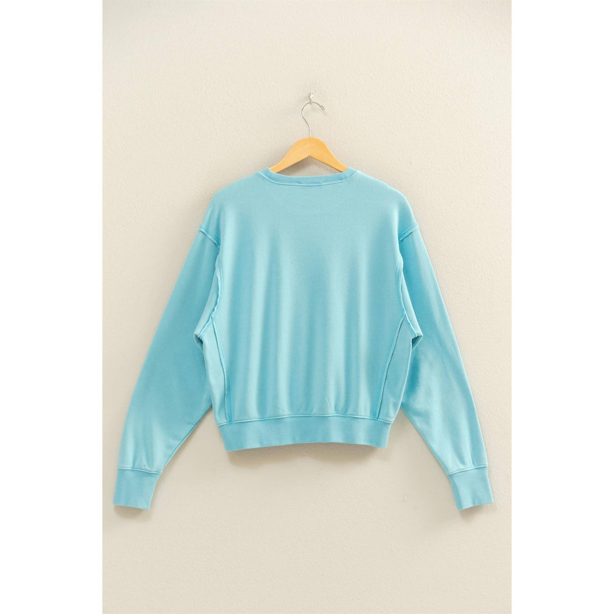 Raw Edge Detail Burnout Sweatshirt
