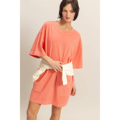 Short Sleeve Relaxed Fit T-Shirt Mini Dress