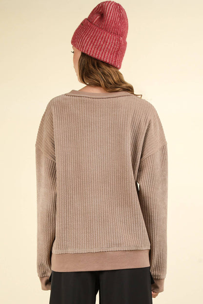 Oversized Soft Textured Knit Top