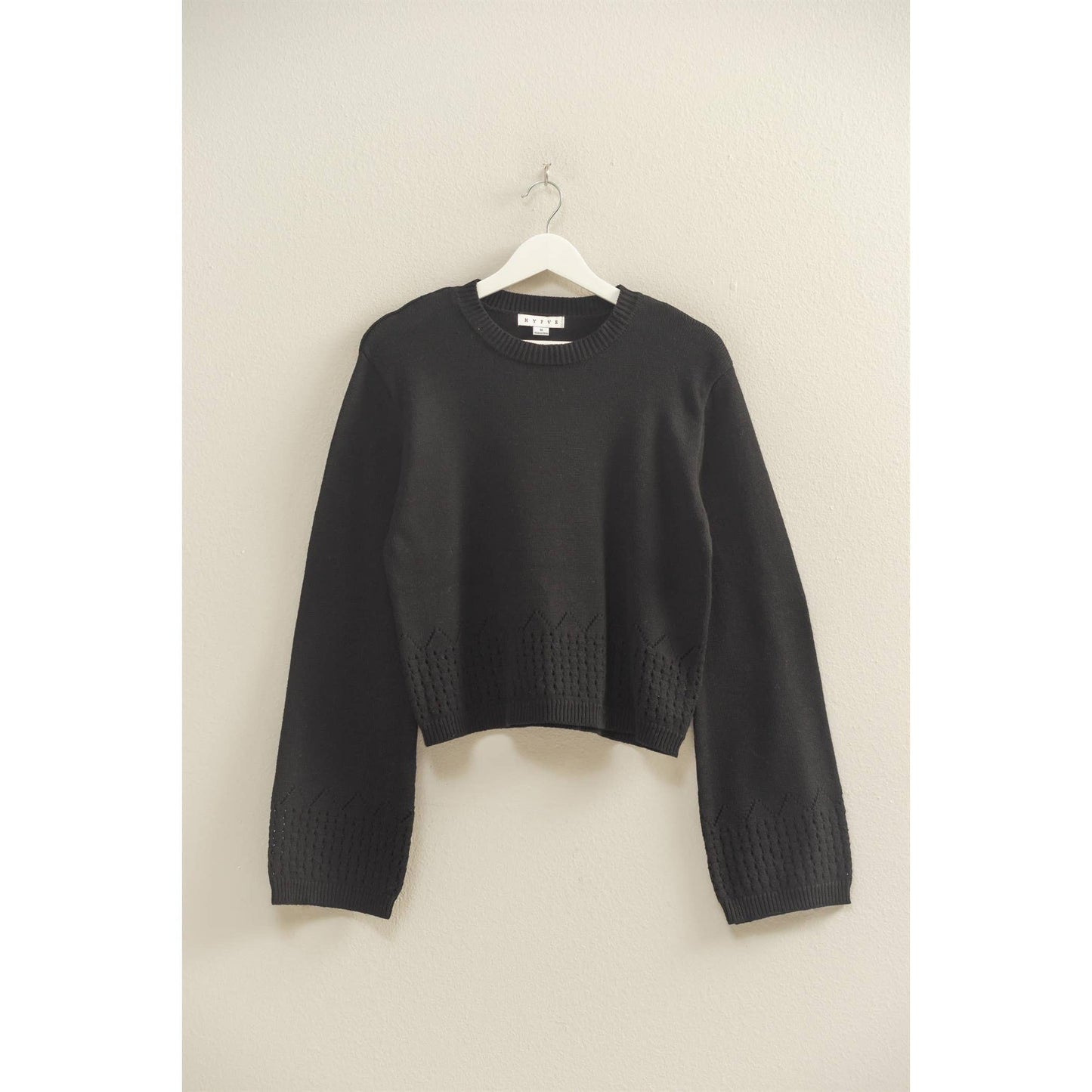 Betty Eyelet Detailed Long Sleeve Sweater