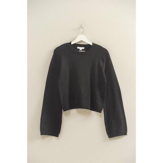 Betty Eyelet Detailed Long Sleeve Sweater