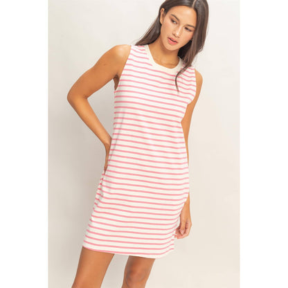 Striped Sleeveless Mini Dress