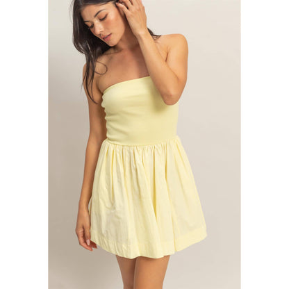 Strapless Flowy Mini Dress