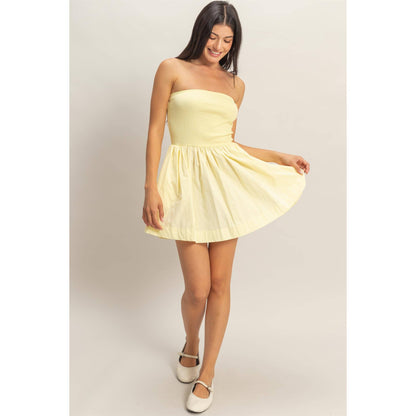 Strapless Flowy Mini Dress