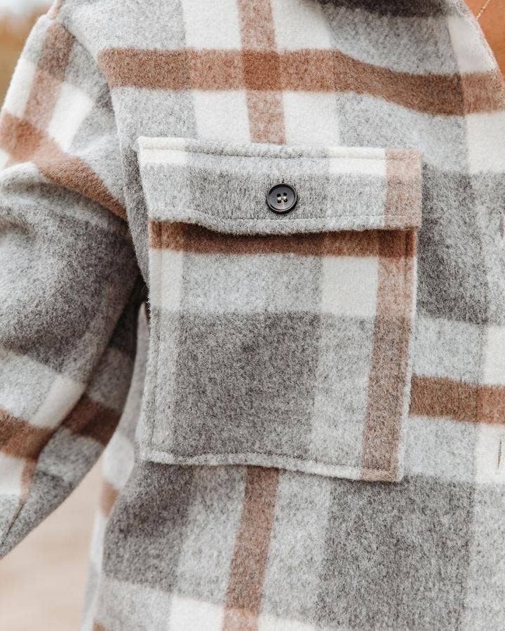 Women's Plaid Button