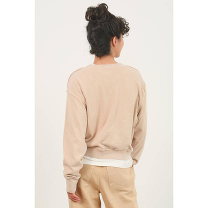 -Drop Shoulders Crewneck Sweatshirt