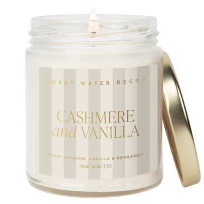Cashmere and Vanilla 9 oz Soy Candle - Home Decor