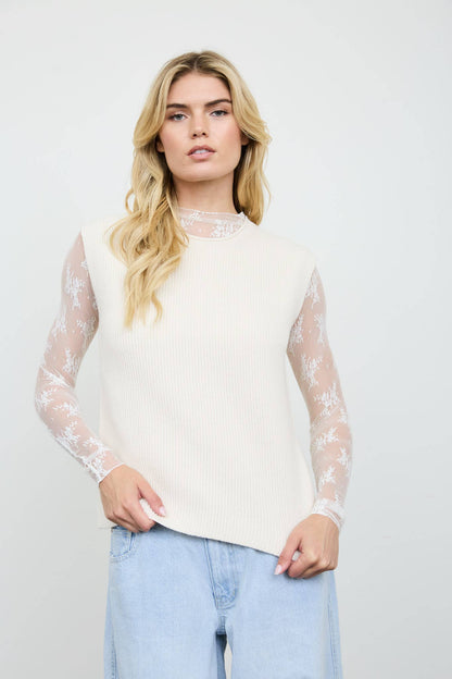 RAW MOCK NECK DOLMAN SLEEVE SWEATER KNIT TOP