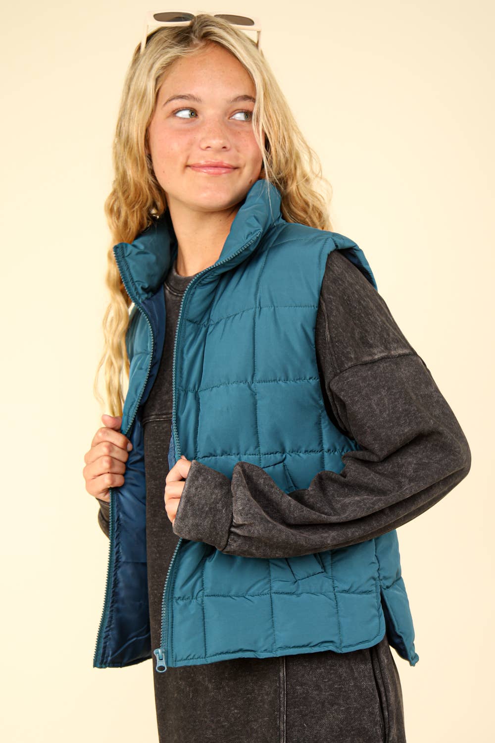 pink Puffer Padded Warm Vest