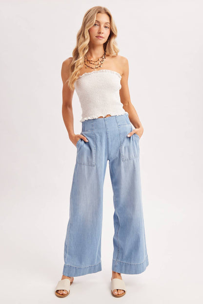 WIDE-LEG DENIM JEANS
