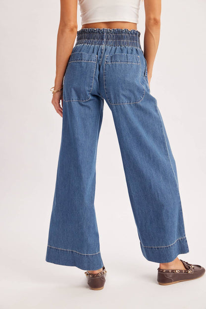 WIDE-LEG DENIM JEANS