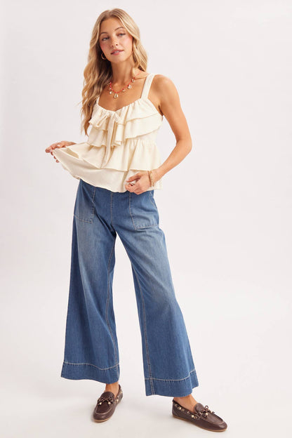 WIDE-LEG DENIM JEANS