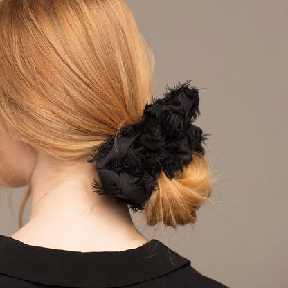 Brunch Scrunchie - Frayed Black