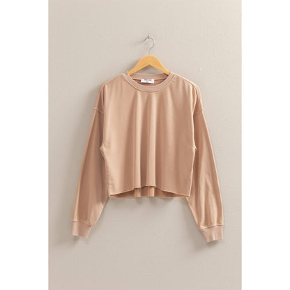 Mineral Washed Sweatshirt With Raw Hem