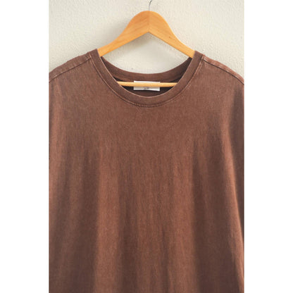Mineral Wash Cap Sleeve Midi Dress