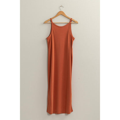 DZ24C269-Soft V-Neck Midi Dress
