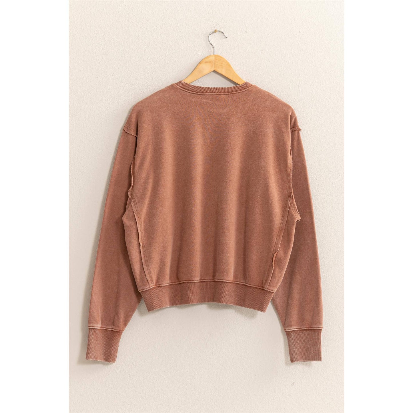 -Drop Shoulders Crewneck Sweatshirt