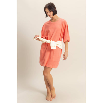 Short Sleeve Relaxed Fit T-Shirt Mini Dress