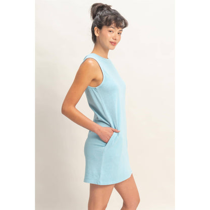Pigment Dyed Sleeveless Mini Dres