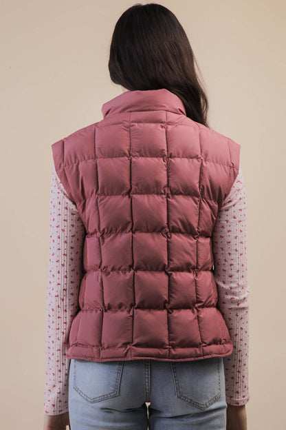 Solid & Leopard Puffer Padded Warm Vest