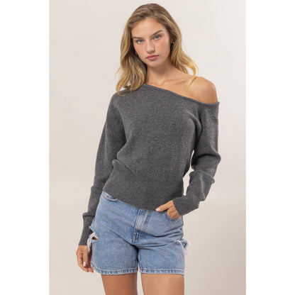 DZ24F735-Off-The-Shoulder Sweater