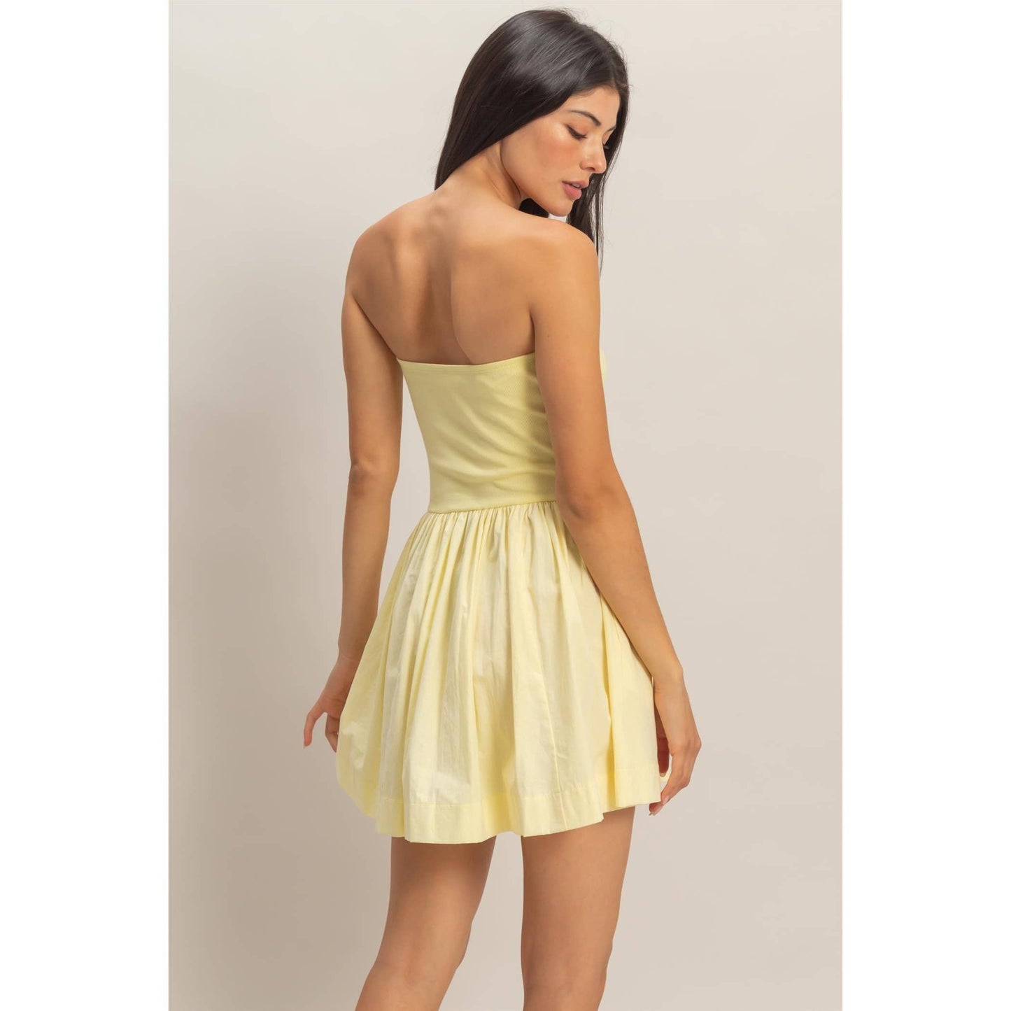 Strapless Flowy Mini Dress
