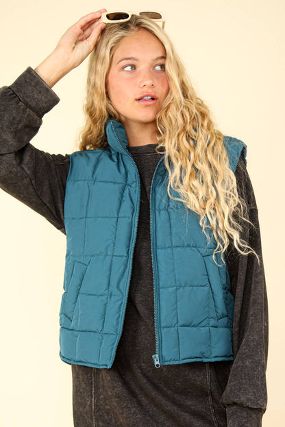 pink Puffer Padded Warm Vest