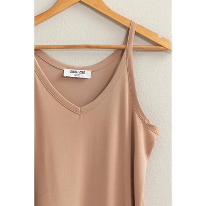 DZ24C269-Soft V-Neck Midi Dress