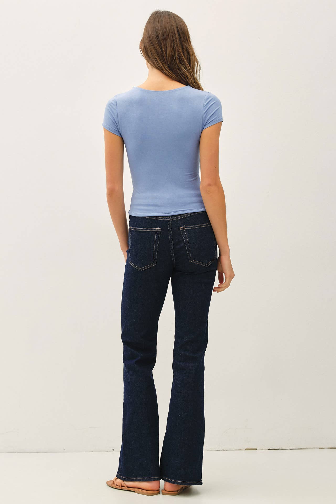 NEW SHADE[SOFT CORE] SQUARE NECK KNIT TEE