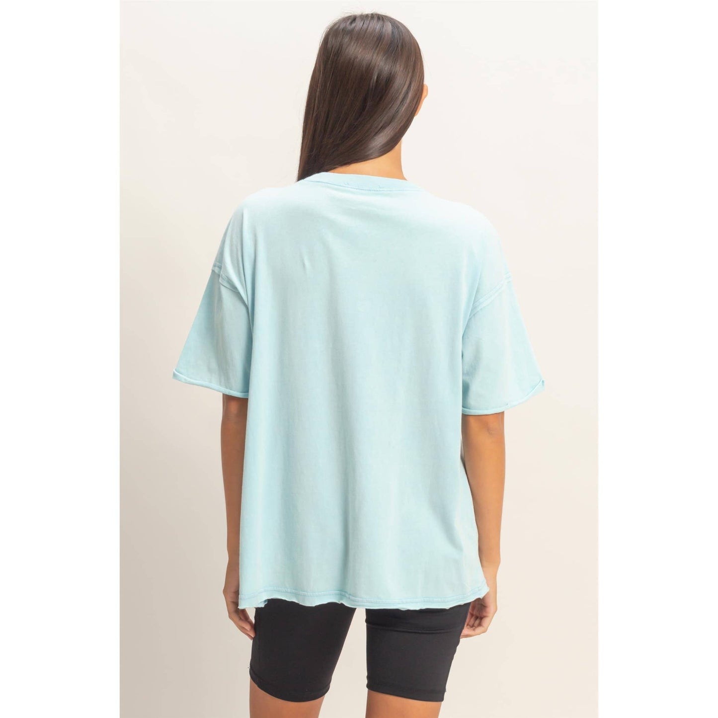 Washed Pocket Crew Neck T-Shirt