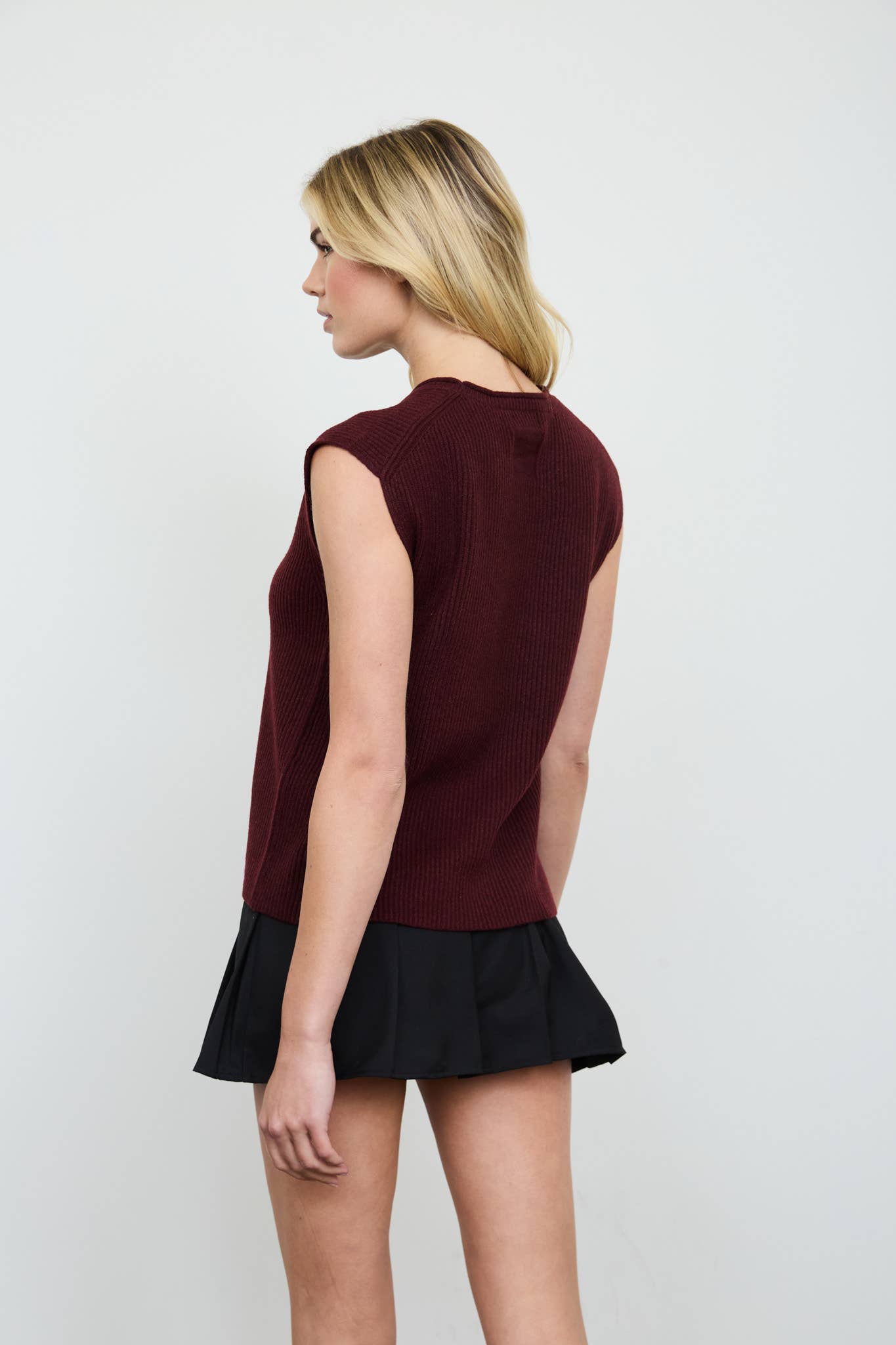 RAW MOCK NECK DOLMAN SLEEVE SWEATER KNIT TOP