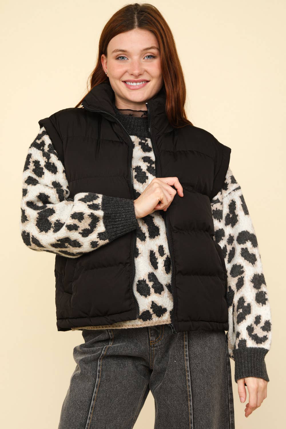 High Neck Casual Comfy Puffer Vest