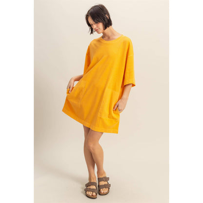 Short Sleeve Relaxed Fit T-Shirt Mini Dress