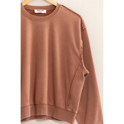 -Drop Shoulders Crewneck Sweatshirt