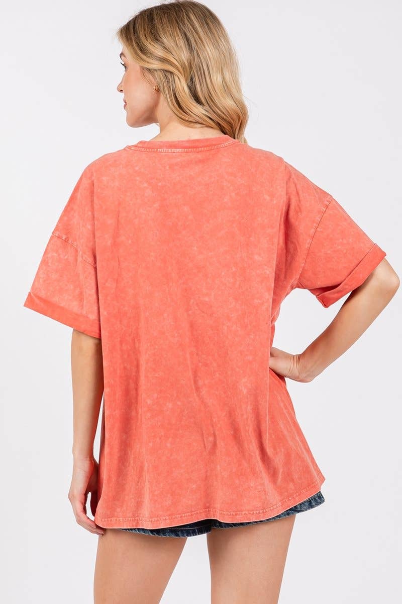 PUFF' Rock N Roll Leopard Graphic S/S Mineral Washed Tee