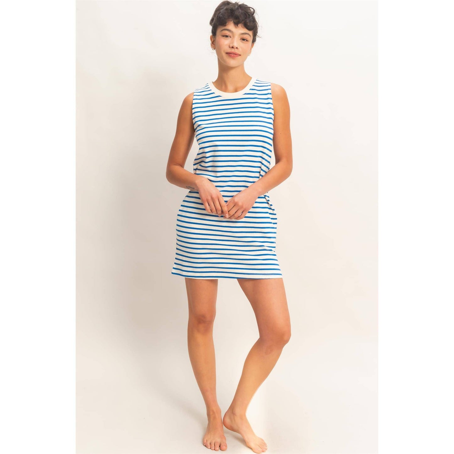 Striped Sleeveless Mini Dress