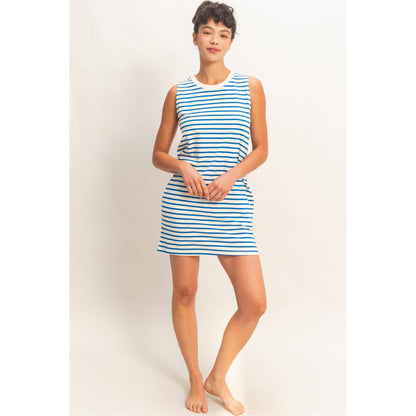 Striped Sleeveless Mini Dress