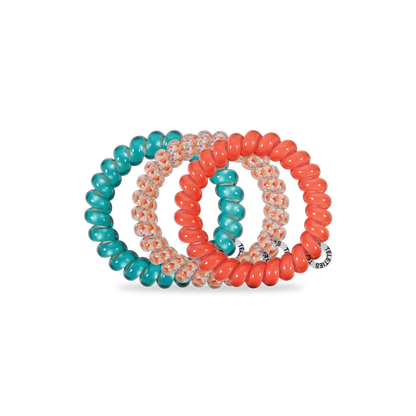Spiral Hair Coils | Large | Coral Craze Hair Ties