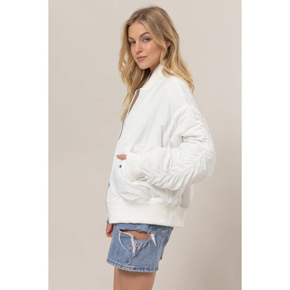 Oversized Bomber Puffer Jacket