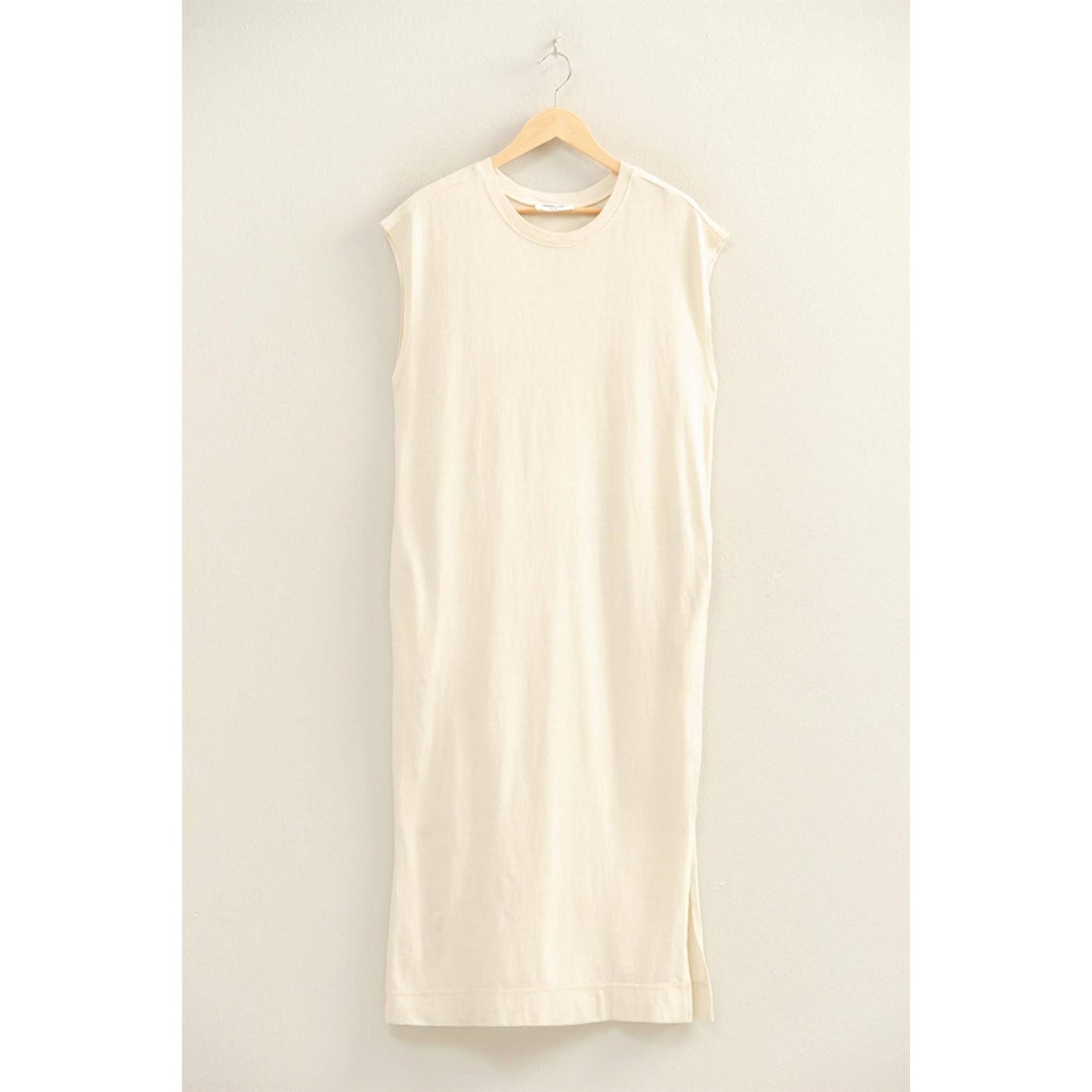 Mineral Wash Cap Sleeve Midi Dress